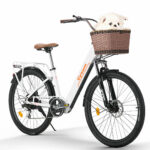 Bicicletta elettrica Cysum Cityrun da 26 pollici con telaio basso per donna elettrodonovan