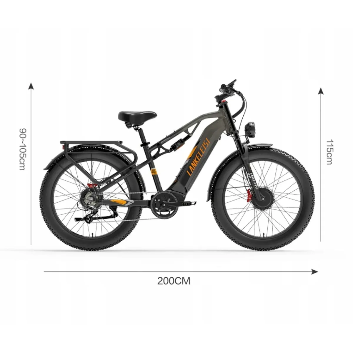 Bicicletta elettrica LANKELEISI MG800 MAX, doppio motore da 2000W elettrodonovan – Image 3