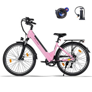 Bicicletta elettrica urbana DYU, motore da 250 W, autonomia 80-90 km