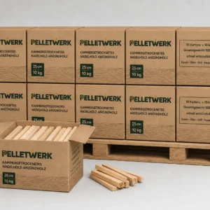 Rami di legno tenero essiccati in forno, 25 cm – 10 cartoni × 10 kg elettrodonovan
