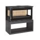 Stufa a legna collegabile con 3 pannelli in vetro e vano per la legna - FIREMATIC Calgary - S 12,5 kW - immagine 3